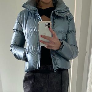 Noize silver blue puffer short coat (Size XS)